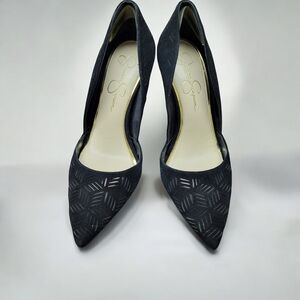 Jessica Simpson Black Geometric Heels Size 8.5M